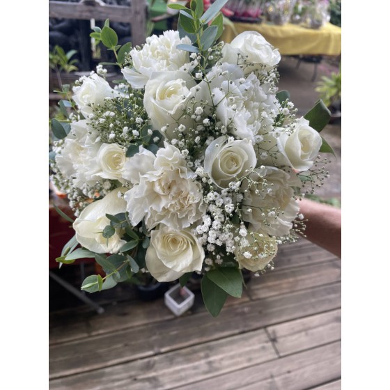 Bouquet blanc pureté maman
